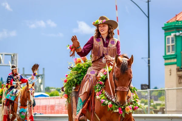 Portland Oregon Usa June 2018 Pendleton Court Grand Floral Parade — Stock Photo, Image