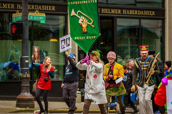 Portland Oregon Abril 2018 Pessoas Com Sinais Portland March Science — Fotografia de Stock