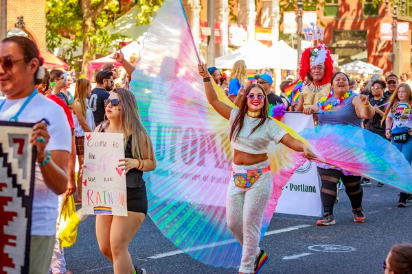 Portland Oregon Usa Juni 2018 Portlands Pride Parade 2018 Spiegelt — Stockfoto