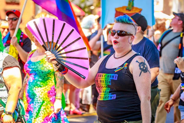 Portland Oregon Usa Juni 2018 Portlands Pride Parade 2018 Spiegelt — Stockfoto