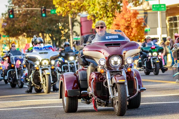 Portland Oregon Usa Novembre 2018 Combat Veteran Motorcycle Association Nell — Foto Stock