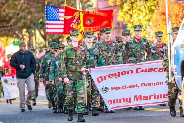 Portland Oregon Usa Listopada 2018 Oregon Cascade Młodzi Marines Roku — Zdjęcie stockowe