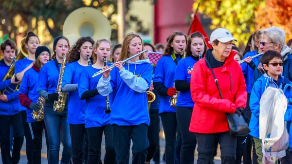 Portland Oregon Usa November 2018 Tabor Mittelschule Marching Band Der — Stockfoto