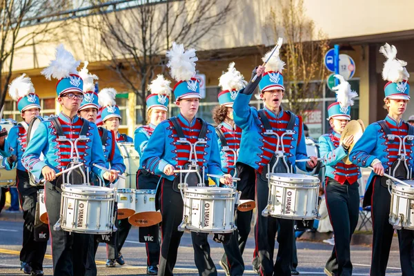 Portland Oregon Noviembre 2018 Madison High School Marching Band Desfile — Foto de Stock