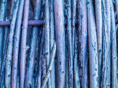 fence of woven wooden branches