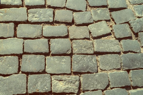 Old Road Laid Stones Background Texture — Stock Photo, Image