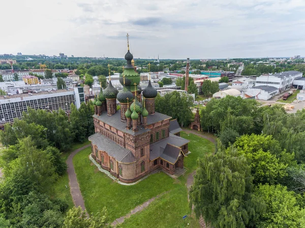 Luftaufnahme Der Kirche Des Johannes Des Täufers Tolchkovo Jaroslawl Top — Stockfoto