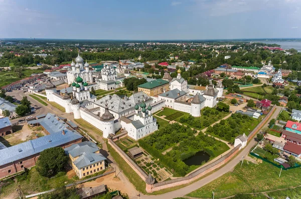 Luchtfoto Van Enquête Van Het Kremlin Rostov Bovenaanzicht Schoot Met — Stockfoto