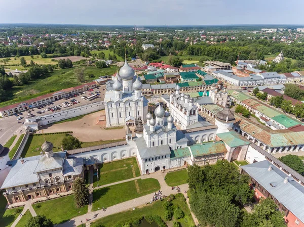 Aerial Survey Kremla Rostowie Widok Góry Strzał Copter — Zdjęcie stockowe