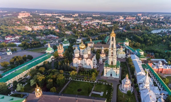 Heilige Dreifaltigkeit Sergius Lavra Sergiev Posad Luftaufnahmen Draufsicht Aufgenommen Mit — Stockfoto