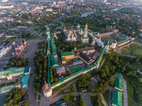 Santísima Trinidad Sergio Lavra, Sergiev Posad, fotografía aérea — Foto de Stock