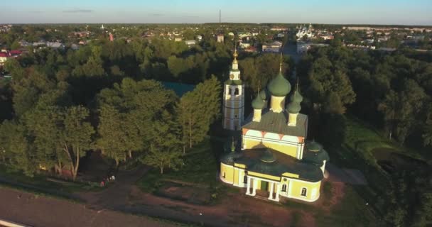 Uglich Rusia Vista Del Kremlin Desde Arriba Antena — Vídeo de stock