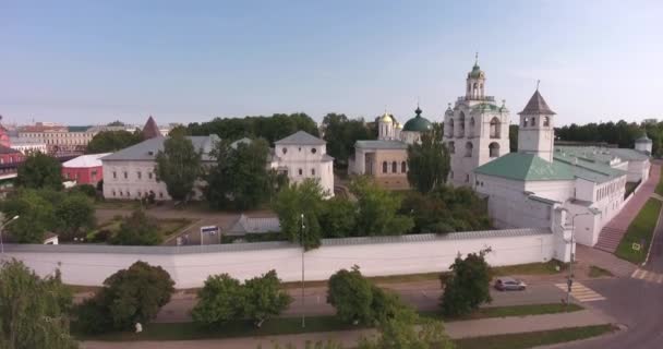 Yaroslavl Rusia Estudio Aéreo Del Kremlin Ciudad Yaroslavl — Vídeo de stock