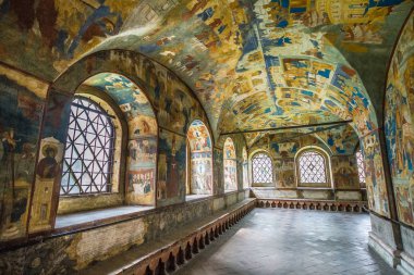 Kilisesi John the Baptist Tolchkovo, Yaroslavl, Rusya Federasyonu içinde iç duvarlarında resim sergisi