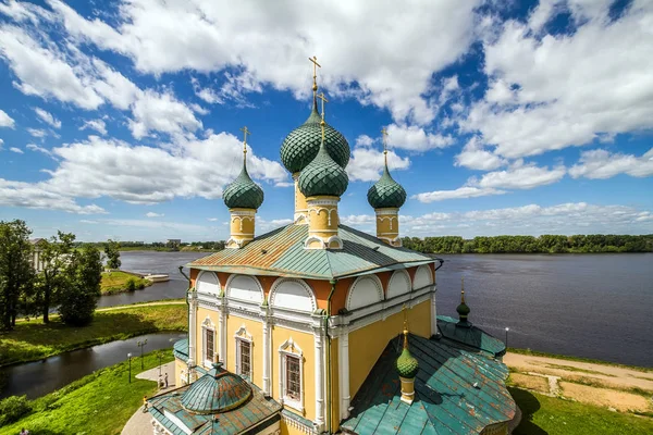Spasitel Transfiguration Cathedral Pohled Zvonice Uglich Rusko — Stock fotografie