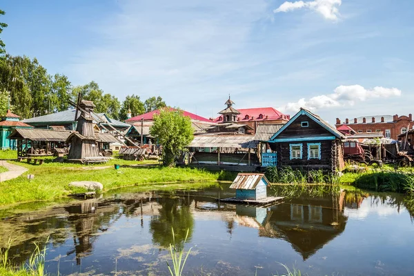 Muzeum Vesnice Architektura Létě Myshkin Rusko — Stock fotografie