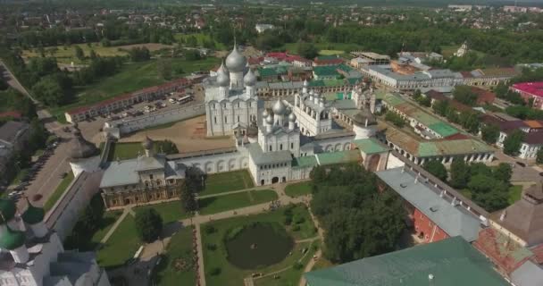 Rostov Büyük Kremlin Hava Üstten Görünüm Anteni Ultra — Stok video