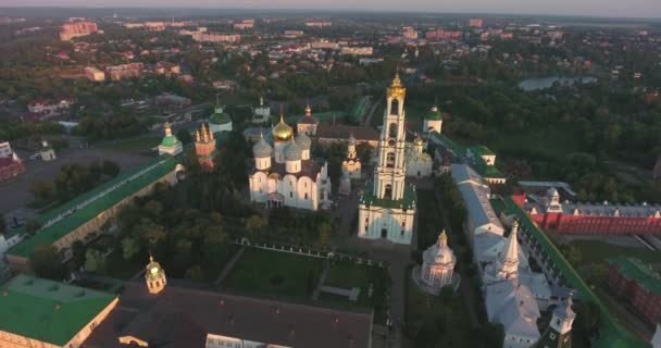 Αγίας Τριάδος Σέργιος Λαύρα Sergiev Οπτική Γωνία Σας Ρωσία Εναέρια — Αρχείο Βίντεο