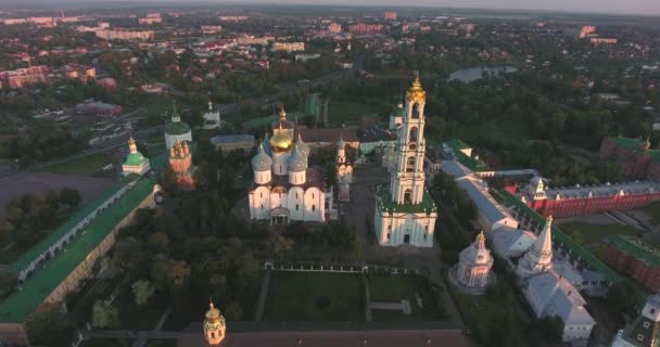 Santa Trinità Sergio Lavra Sergiev Posad Russia Aerea — Video Stock