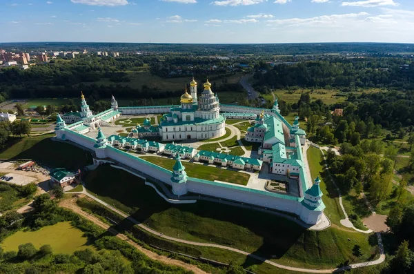 Воскресение Новый Иерусалим Ставропегический Монастырь Вид Сверху Россия Аэрофотосъемка — стоковое фото