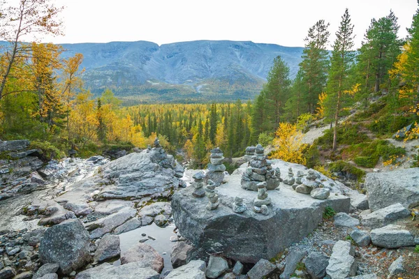 Khibiny Montanhas Cachoeira Bonita Cairns Península Kola Rússia Norte — Fotografia de Stock