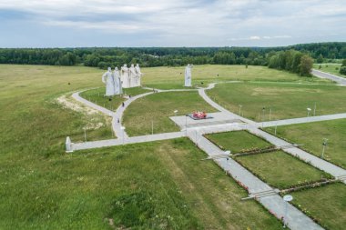 Panfilov Kahramanları Anıtı. Volokolamsk, Rusya. Hava