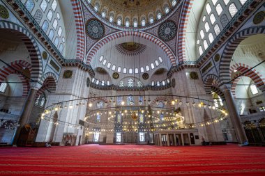 Istanbul, Türkiye. Süleymaniye Camii içinde