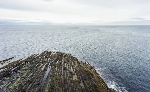 Capo Nemetskiy, Russia. Costa dell'Oceano Artico. Aerea . — Foto Stock