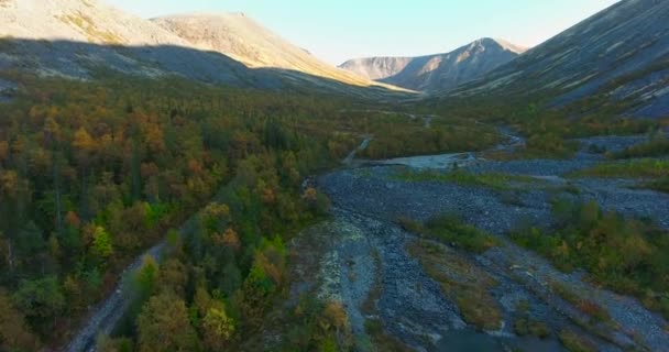 Montagnes Khibini Coucher Soleil Été Péninsule Kola Région Mourmansk Russie — Video