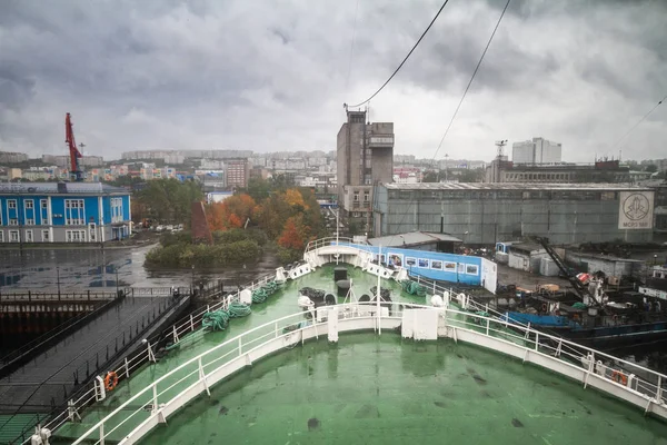 Pierwszy na świecie statek atomowy Lenin. Murmańsk, Rosja — Zdjęcie stockowe