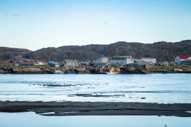 Teriberka. Arctic Okyanusu 'nun kıyısı. Rusya.