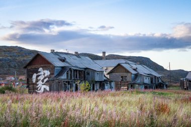Teriberka. Arctic Okyanusu 'nun kıyısı. Rusya.