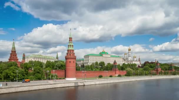 Cremlino Mosca Russia Time Lapse Moscow News Sfondo Migliore Vista — Video Stock