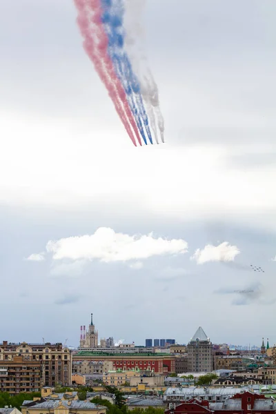 Militaire Parade Victory Day Moskou Mei 2020 Russische Strijdkrachten Boven — Stockfoto