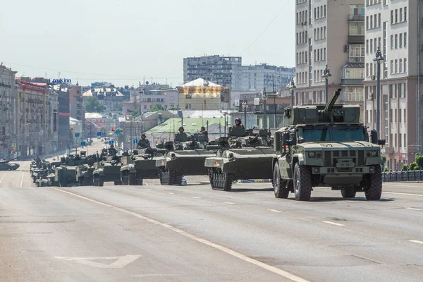 Moskva Rusko Červen2020 Přehlídka Dne Vítězství Rudém Náměstí Tanky Vojenská — Stock fotografie