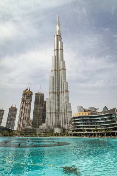 Burj Khalifa Tower Dubai Downtown Emiratos Árabes Unidos — Foto de Stock