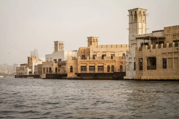 Dubai Old City Dubai Creek Channel Emiratos Árabes Unidos Dubái — Foto de Stock