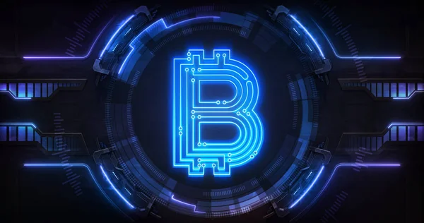 Bitcoin kryptowaluta cyfrowe zarobki jako online elektroniczne narzędzie finansowe — Zdjęcie stockowe