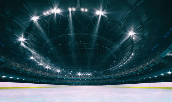 Stadion Tło Lodowiska Jako Obszar Łyżwiarstwa Budynek Sportowy Jako Cyfrowe — Zdjęcie stockowe