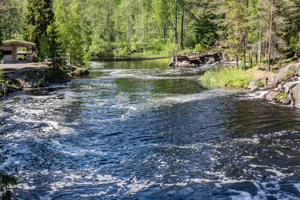 Rio Tahmajoki Flui Lago Ruokoyarvi Para Lago Ladoga Rio Tem — Fotografia de Stock