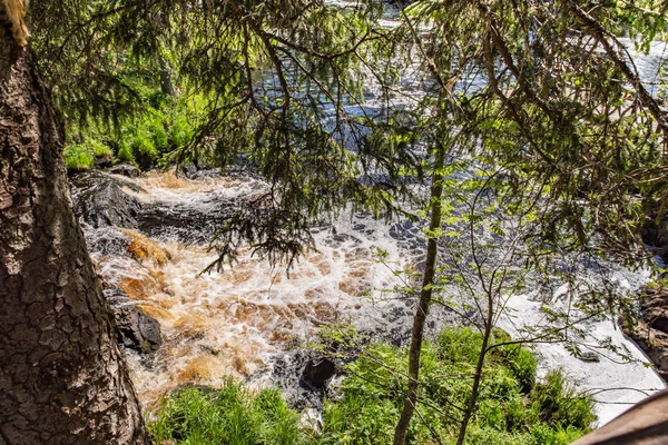 The Tahmajoki River flows from Lake Ruokoyarvi to Lake Ladoga. The river has many rapids and small waterfalls, which give the river indescribable beauty. Karelia. Russia.