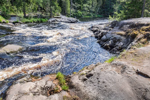 Der Tahmajoki Fluss Fließt Vom Ruokoyarvi See Zum Ladoga See — Stockfoto