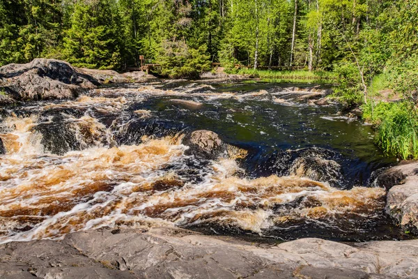 Der Tahmajoki Fluss Fließt Vom Ruokoyarvi See Zum Ladoga See — Stockfoto