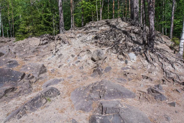 Grandes Piedras Son Destruidas Por Lluvia Viento Las Heladas Calor — Foto de Stock