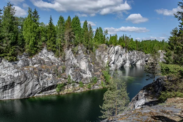 Ruskeala Mountain Park Centuries Old History Mining Indescribable Beauty Natural — Stock Photo, Image