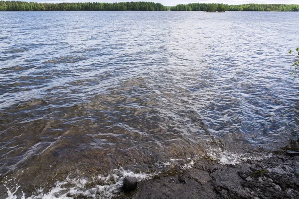 Die Schönheit Des Sees Spiegelt Sich Der Blaue Himmel Wasser — Stockfoto