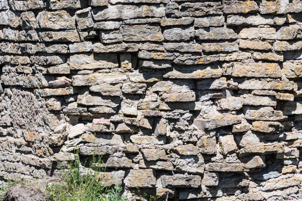 The old wall of gray stones — Stock Photo, Image
