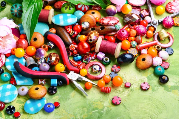 Beads Colorful Beads Needlework Peony Fashion Beads — Stock Photo, Image