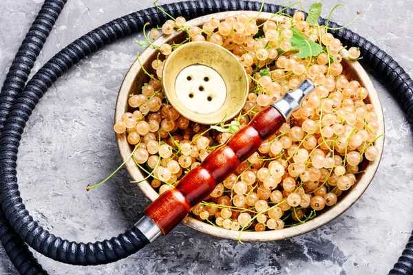 Relax için aroma beyaz kuş üzümü ile oryantal nargile. Beyaz kuş üzümü shisha