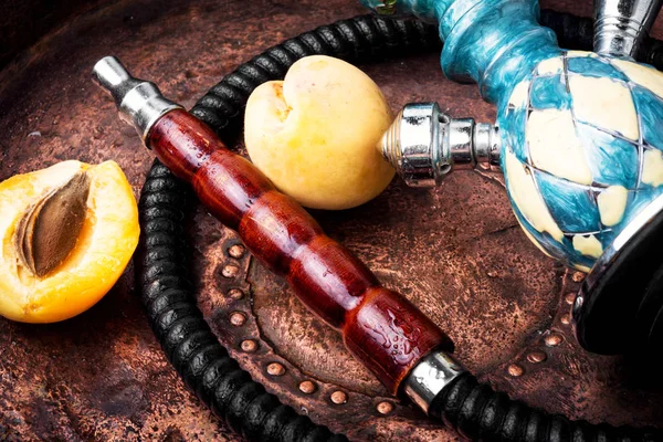 Vattenpipa För Rökning Med Doften Aprikos Aprikos Shisha — Stockfoto